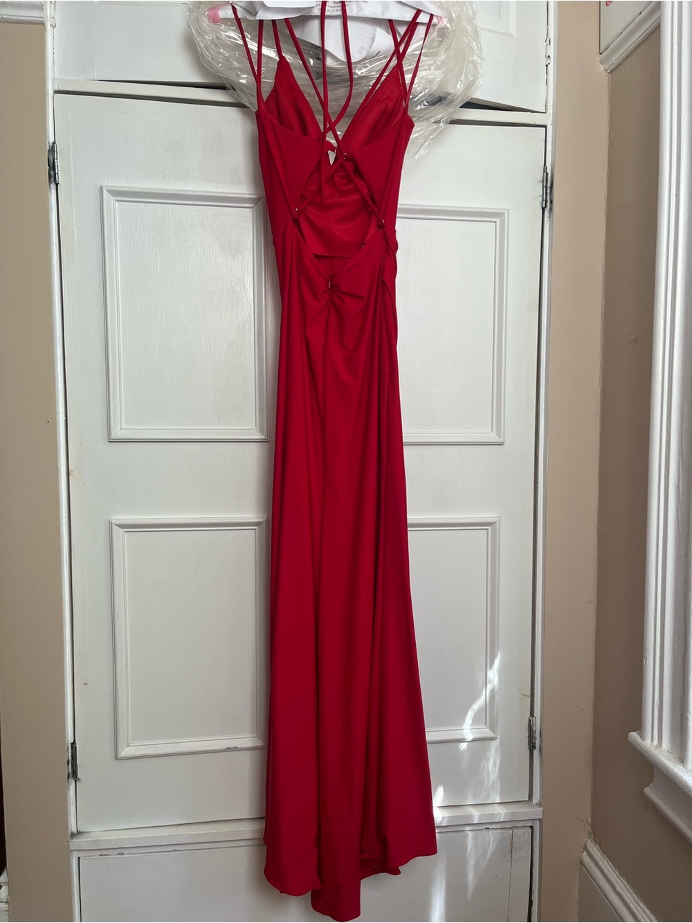 LaFemme Red Bodycon Prom/Evening/Wedding Guest Dress